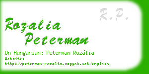 rozalia peterman business card