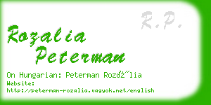 rozalia peterman business card